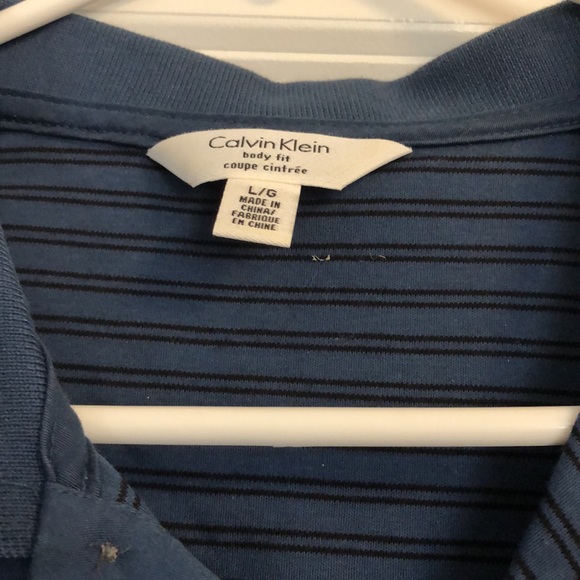 Blue stripped CK polo - Picture 2 of 2